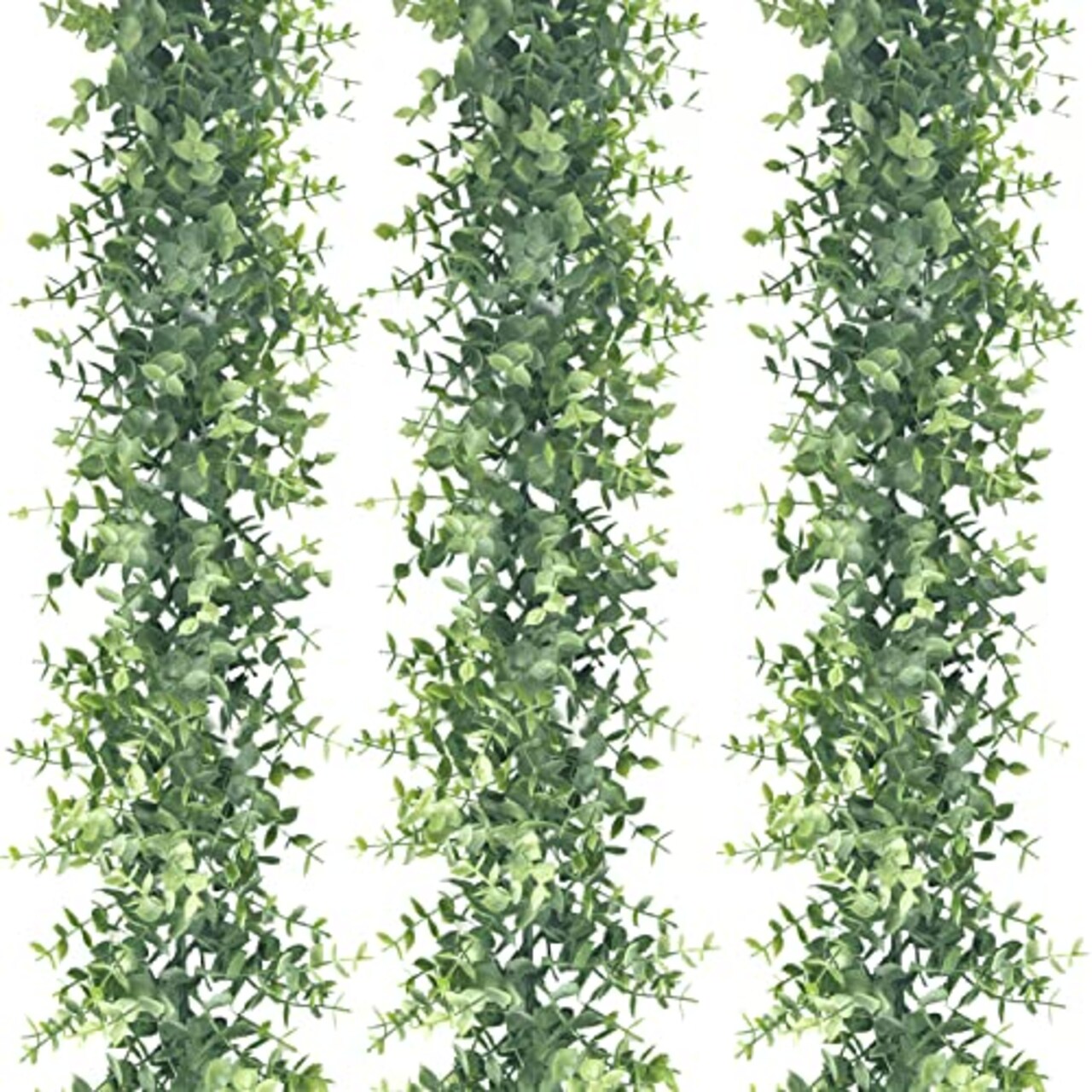 Leyaron 3 Pack Eucalyptus Garland Artificial Greenery Garland 17.7 Ft Fake  Vines Hanging Plants Faux Wedding Backdrop Arch Wall Greenery Decor for  Home Wedding Party Mantle Table Decor